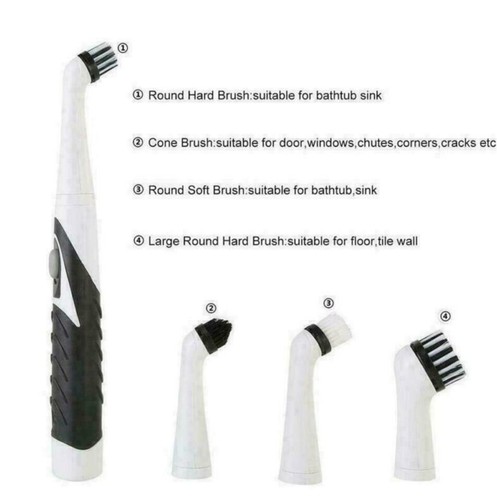 4in1 Electric Scrubber Cleaning Brush Household Brush for Bathroom Kitchen - Picture 4 of 10