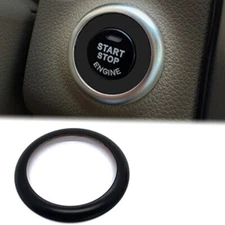 Black Aluminum Engine Start Push Button Ring Overlay Cover Fits 14-25 Q50 Q60
