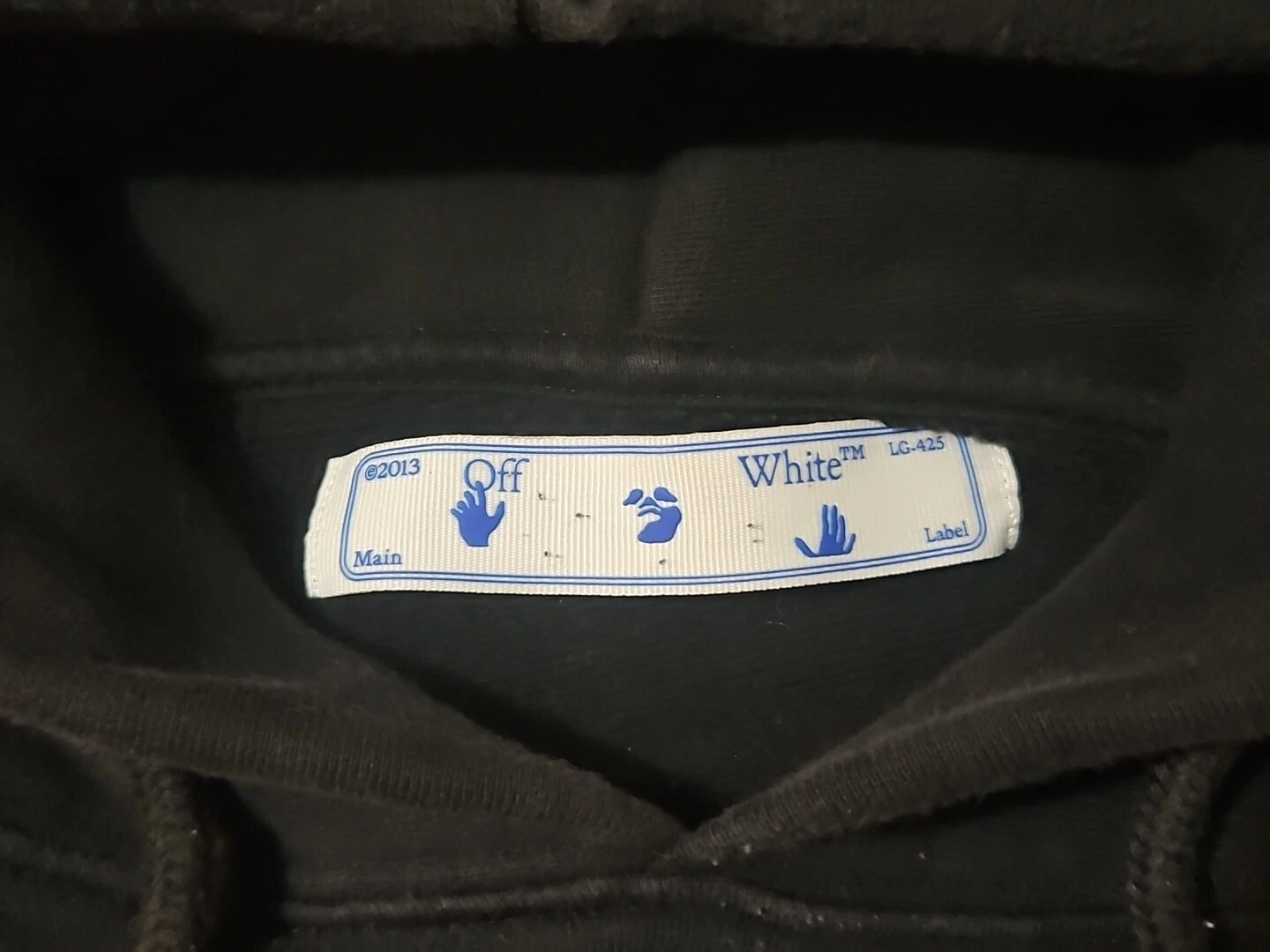 OFF WHITE Felpa con cappuccio uomo Off White stampa Pascal slim scheletro bianco e nero freccia taglia media