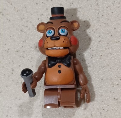 FREDDY minifigure Five nights at Freddy's (brand unknown) with mic. Pre-owned 
