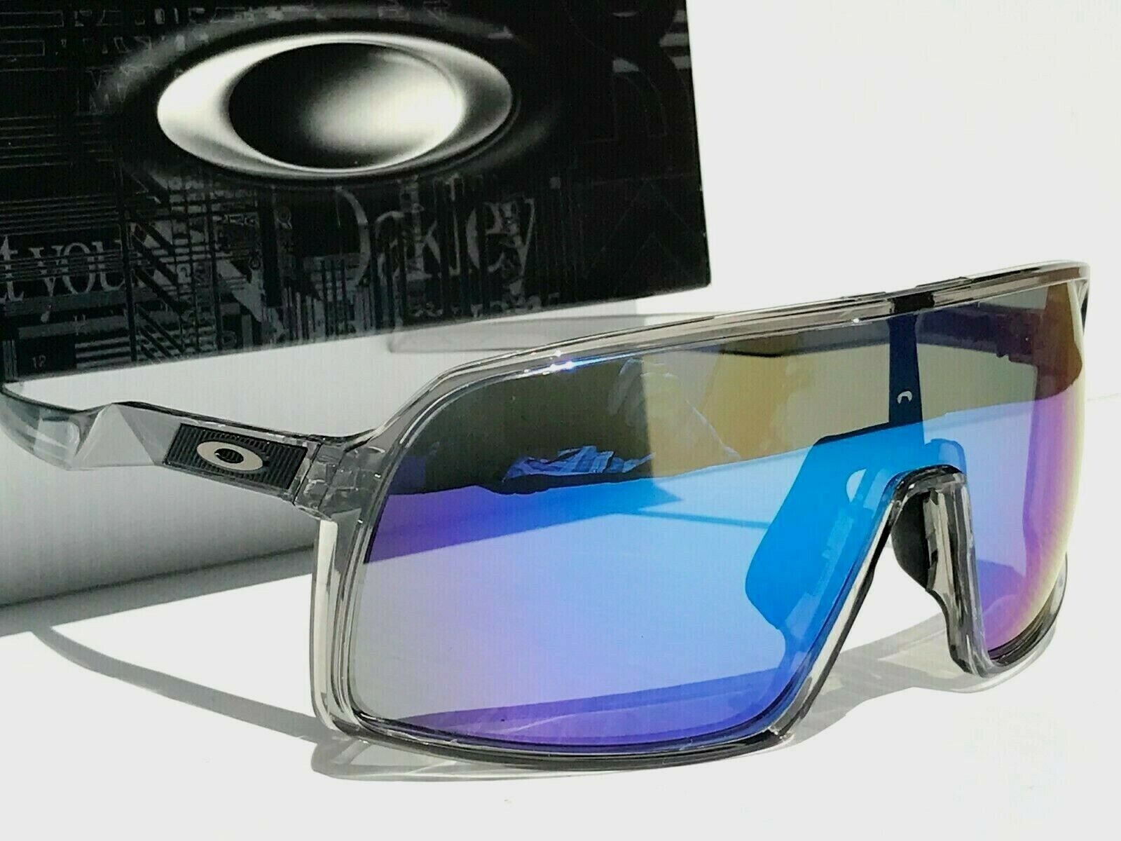 NEW* Oakley SUTRO Grey Smoke POLARIZED Galaxy BLUE Iridium Lens 