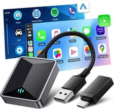 2 in 1 Wireless CarPlay Adapter Android Auto Dongle Box Bluetooth for Autoradio