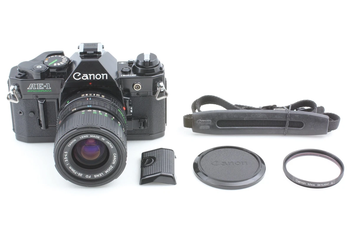 【N COMO NUEVO+++】 Programa Canon AE-1 Zoom Negro Nuevo Lente FD NFD 35-70mm f3.5-4.5 JAPÓN