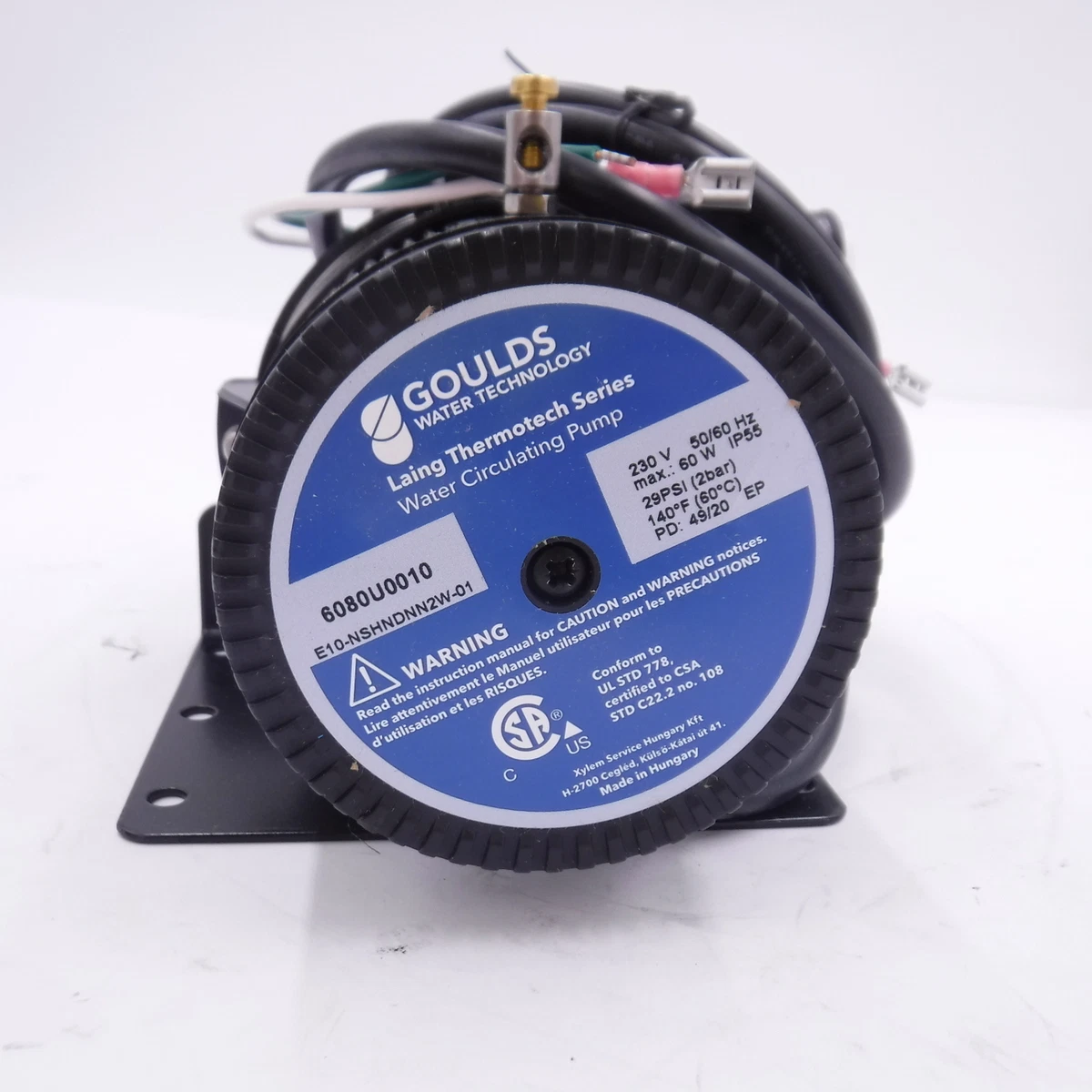 Goulds Water Technology Laing Thermotech Water Circulating Pump SD6000-125  | eBay