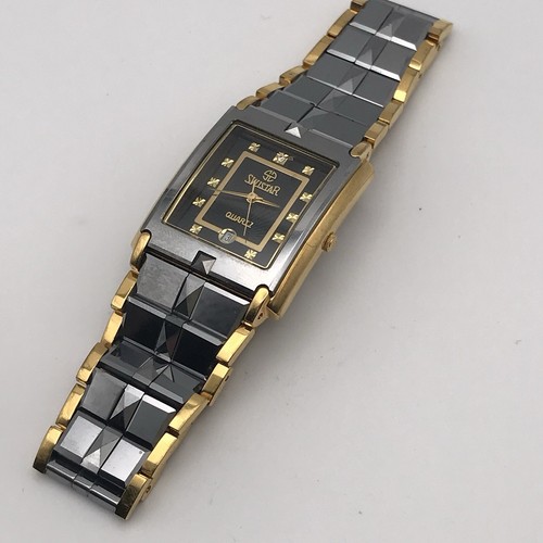 Cinturino orologio Swistar donna precisione quarzo quadrante oro e due toni con data-non testato - Foto 5 di 5