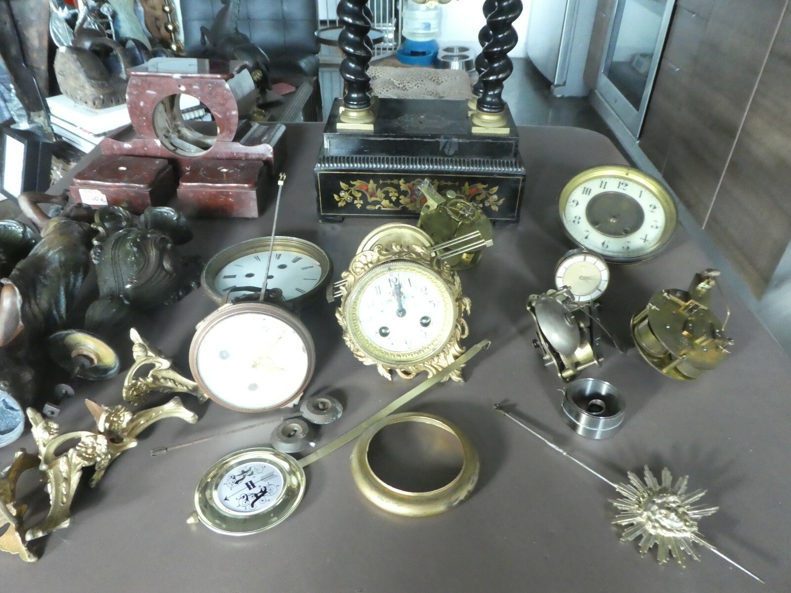 LARGE ASSORTMENT OF LATE 19TH C FRENCH CLOCK PARTS AND 2 CASES eBay