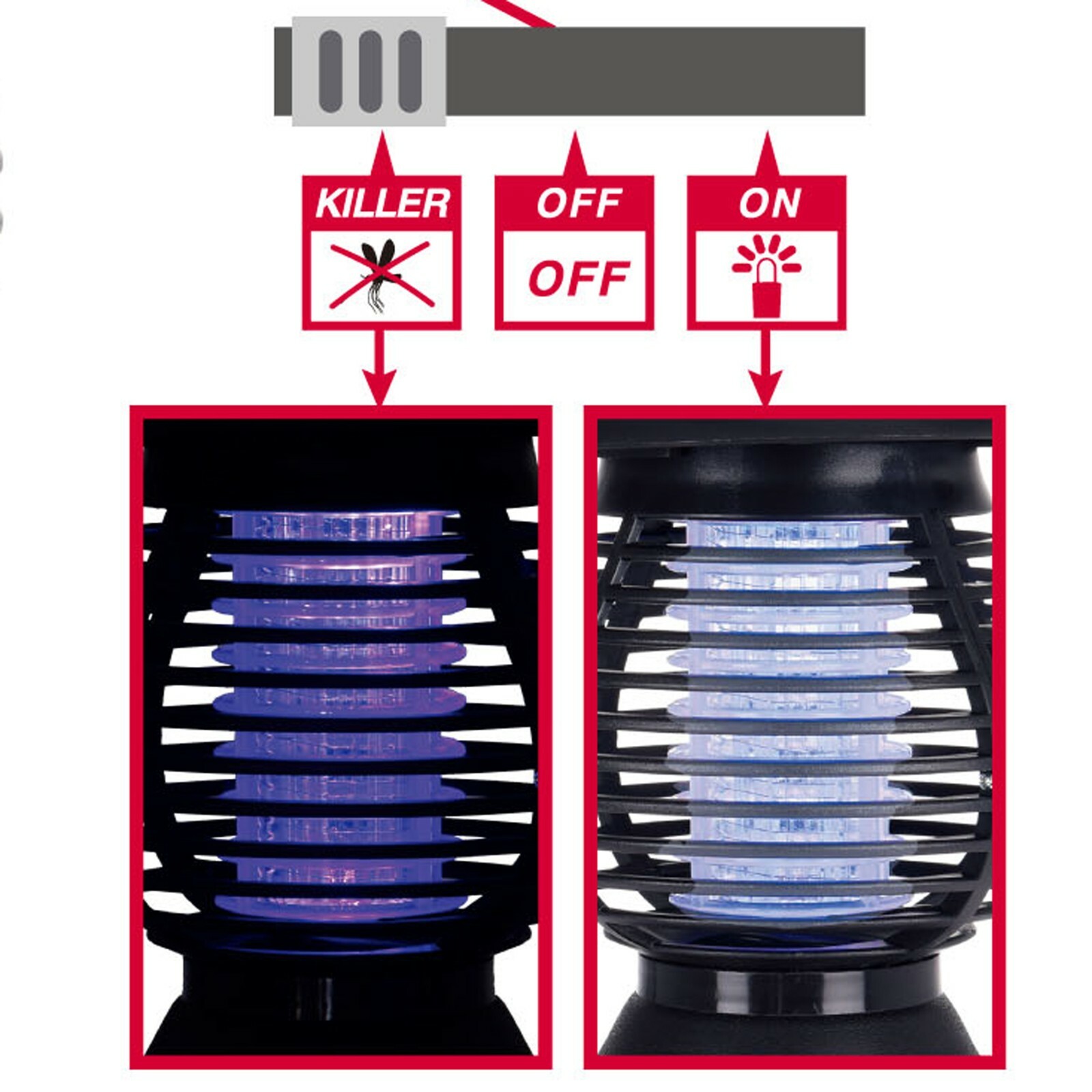 2in1 UV & LED Solar Electric Mosquito Insect Killer Lamp Camping  