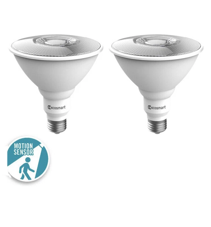 Ecosmart Motion Activated LED Floodlight. 120w 2 Pack. 25ft Detection Range New