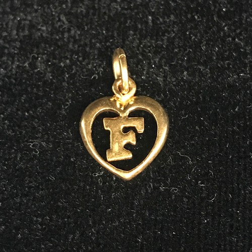 NEW 9ct Yellow Gold Solid Initial F 