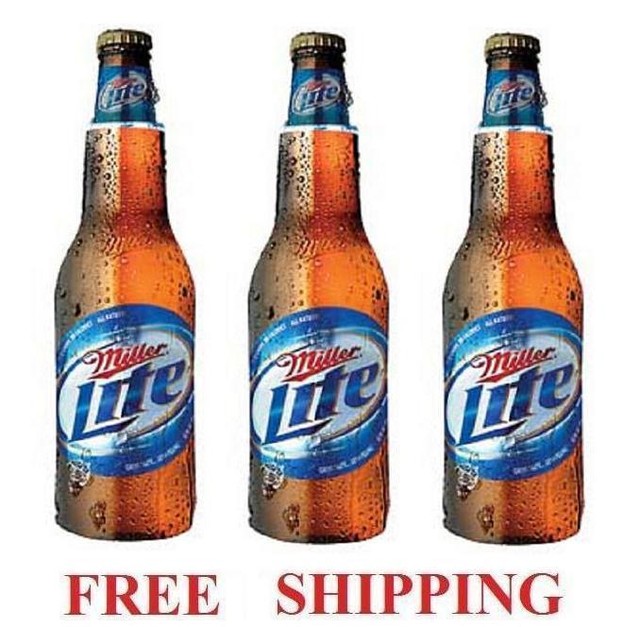 MILLER LITE 3 BEER BOTTLE KOOZIE HUGGIE COOLIE COOZIE COOLER NEW eBay