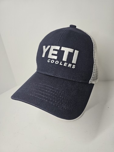 Yeti Coolers mesh snapback Trucker Hat / Cap Adjustable blue white Logo - 第 1/6 張圖片