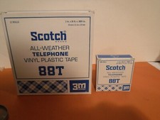 12 Rolls 3M Scotch Black Electrical Tape 88T All Weather Vinyl 1 in x 36 ft