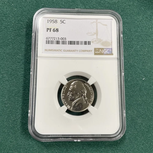 1958 Jefferson Nickel PF 68 NGC