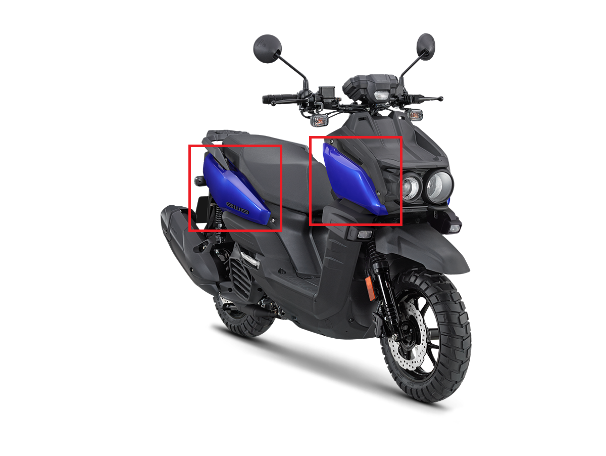 Genuine Front and Rear Side Covers for Yamaha Zuma 125 22-25 Blue
