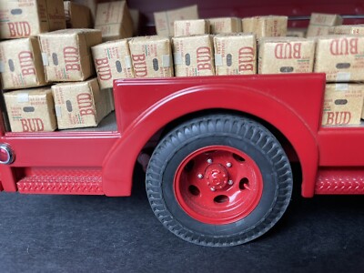 Vintage 1955 Budweiser Beer Red Delivery Truck 1:24 Scale Diecast
