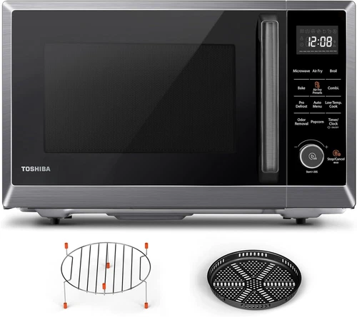 Air Fryer Combo 8-In-1 Countertop Microwave Oven, with Convection, Broil, Odor R