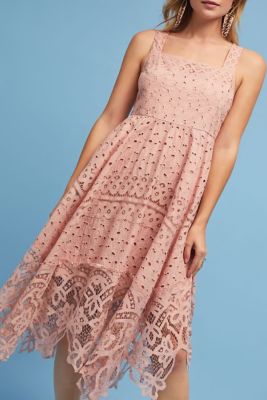 rosa lace hanky hem dress Lace Handkerchief Bcbg Andi Lace Dress Pink Enya Pink Handkerchief Gown Azazie