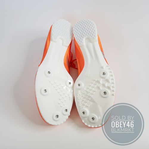 Adidas Adizero MD Running Spikes Track Cleats orange/white EE4605 Size 12 - Picture 3 of 6