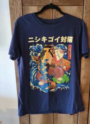 Cat and the koi roni saptino tshirt