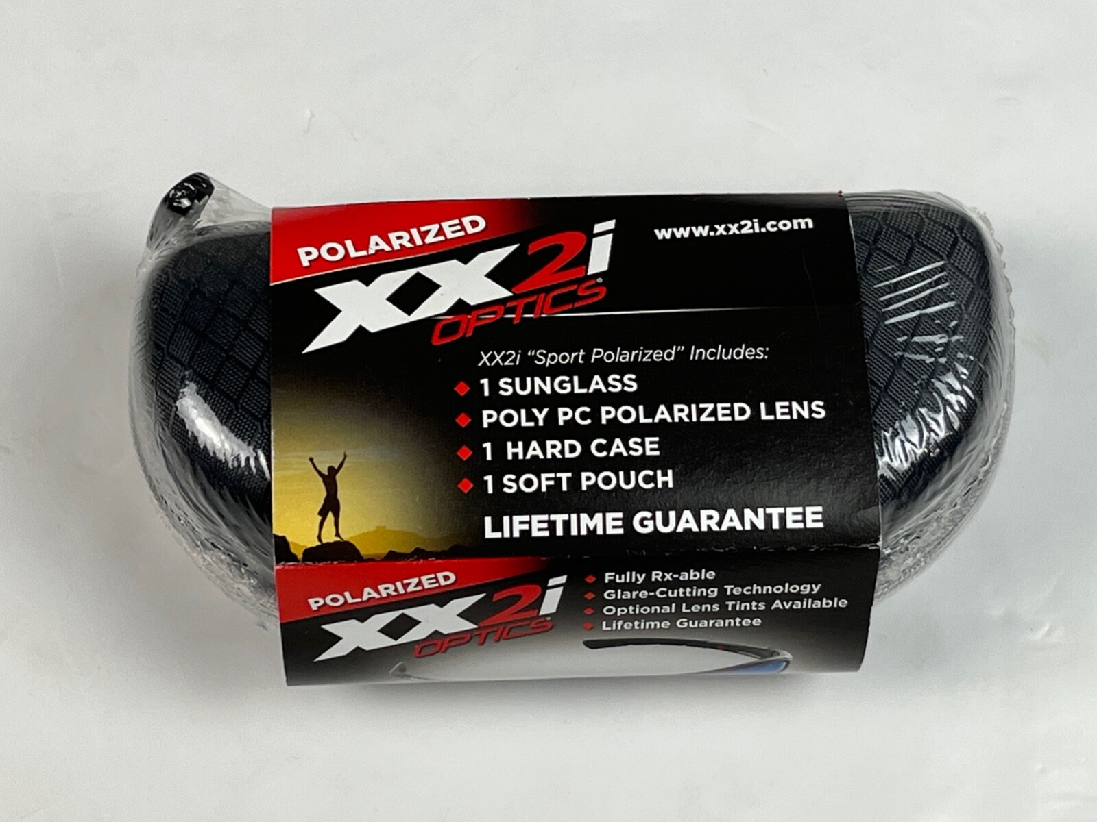 XX2i Optics USA1 Pro Racing Black Gloss Full Rim Frame Polarized Lenses New