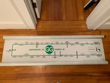 NY NYC SUBWAY ROLL SIGN MAP R42 GG LINE CONTINENTAL AVENUE CHURCH AVE. BROOKLYN