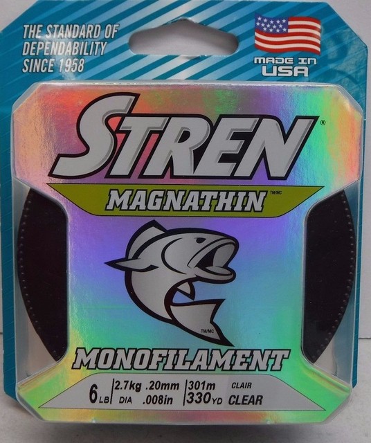 Stren MagnaThin Monofilament Fishing Line Clear 6lb 330yd