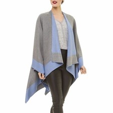 Women's Shawl Wrap Poncho Ruana Cape Cardigan Sweater Open Front for Fall Win...