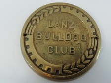 Plakette Lanz Bulldog Club Messing Guss? Traktor Oldtimer Trecker Emblem Schild