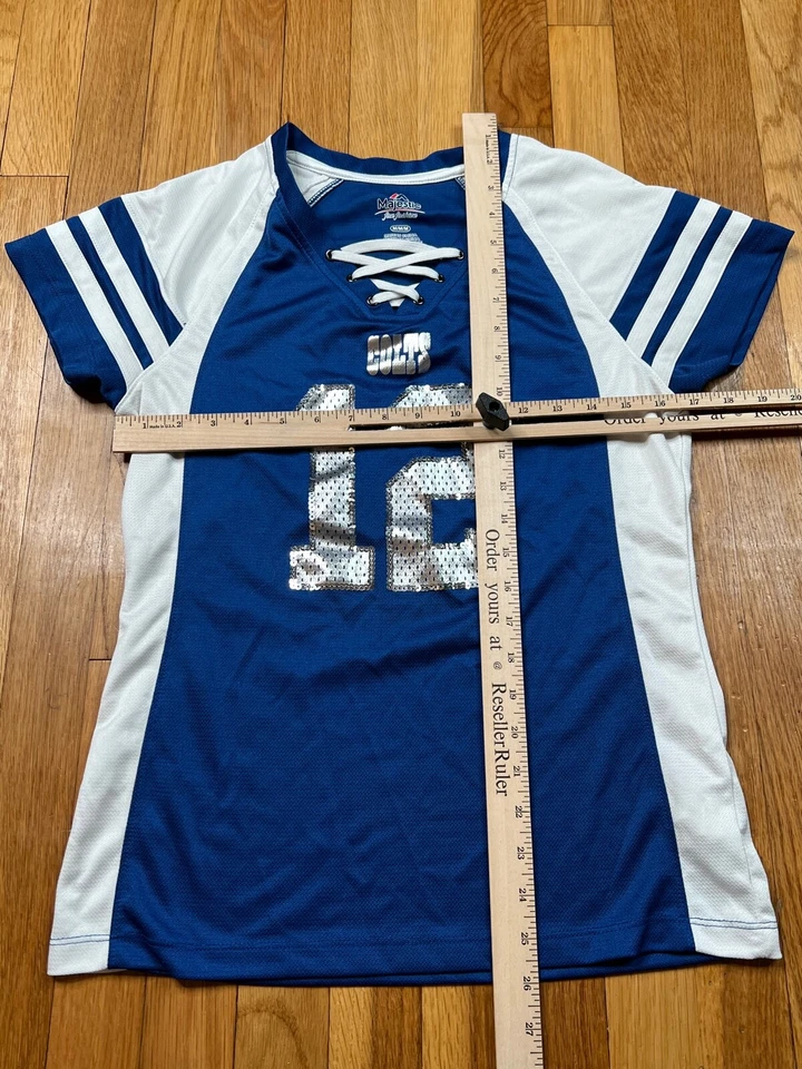 Camiseta de fútbol americano Majestic Colts para mujer mediana Andrew Luck #12 NFL adulto Foto 2 de 4