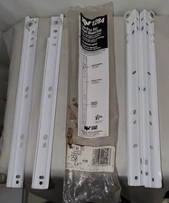 KV 1284, Set Of 7 Euro-Style Side Mount Drawer Slides, 350mm, White