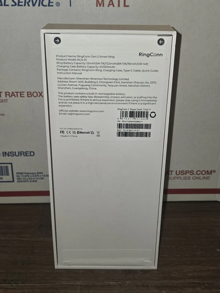 New & Sealed! RingConn Gen 2 Royal Gold Size 11- Smart Ring/Fitness Tracker NIB! - Image 2 of 4