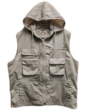 VTG 1980's BANANA REPUBLIC Hooded Safari Travel Field Utility Vest Men's XL