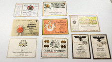 Vintage wine label Lot of 9 German 1962, 1966, 1967