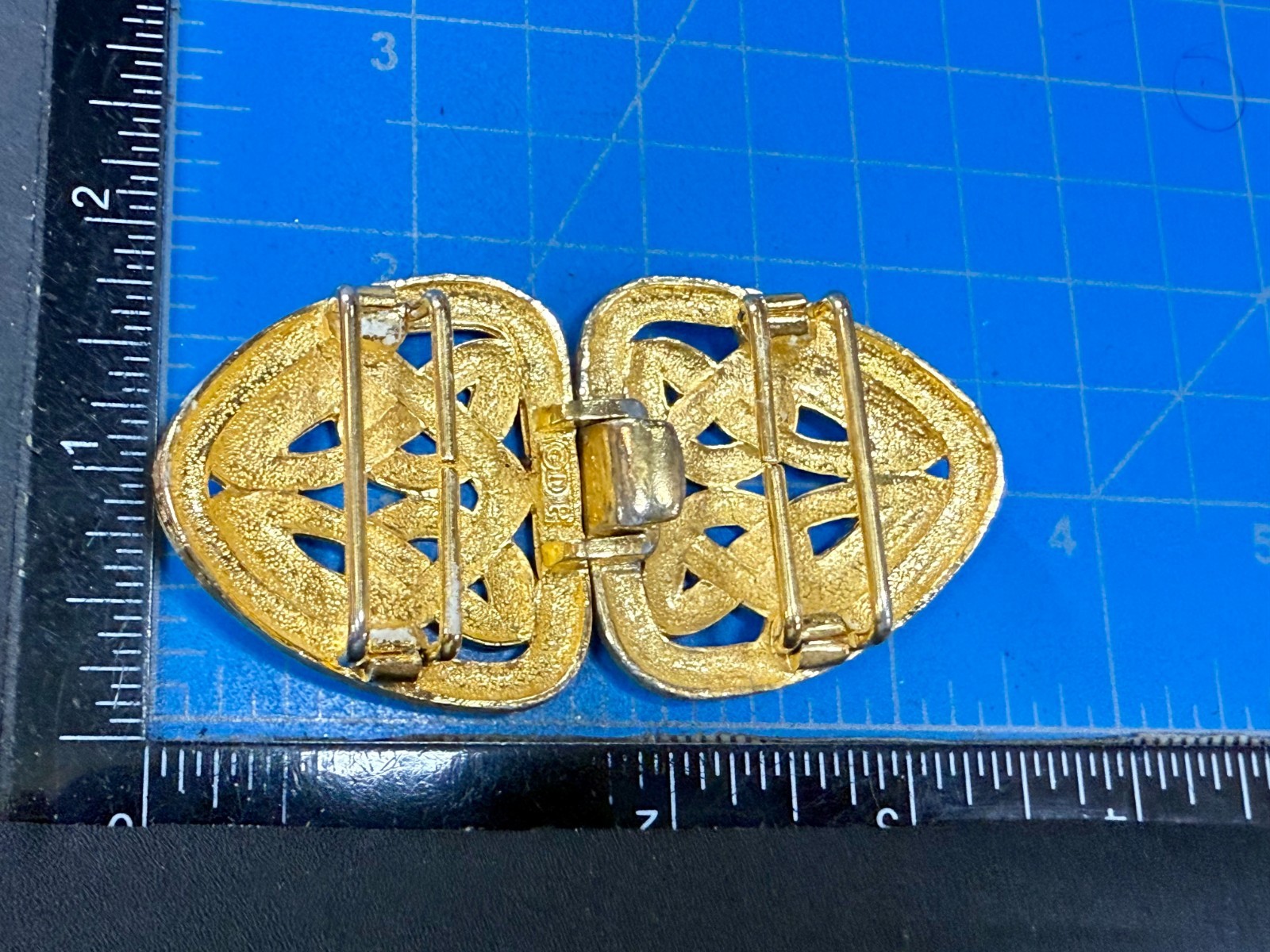 Celtic Knotted Interlocking Two Piece Vintage Gol… - image 4