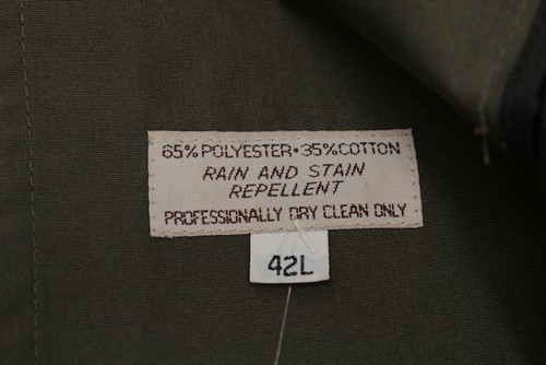 VTG Christian Dior Monsieur Trench Coat Mens 42L Olive Green Wool Blend Lining - Picture 11 of 11