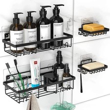 5 Pack/Set Shower Caddy Adhesive Shower Organizer for Bathroom Storage Kitchen