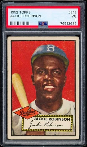 1952 Topps #312 Jackie Robinson PSA 3 - CENTERED