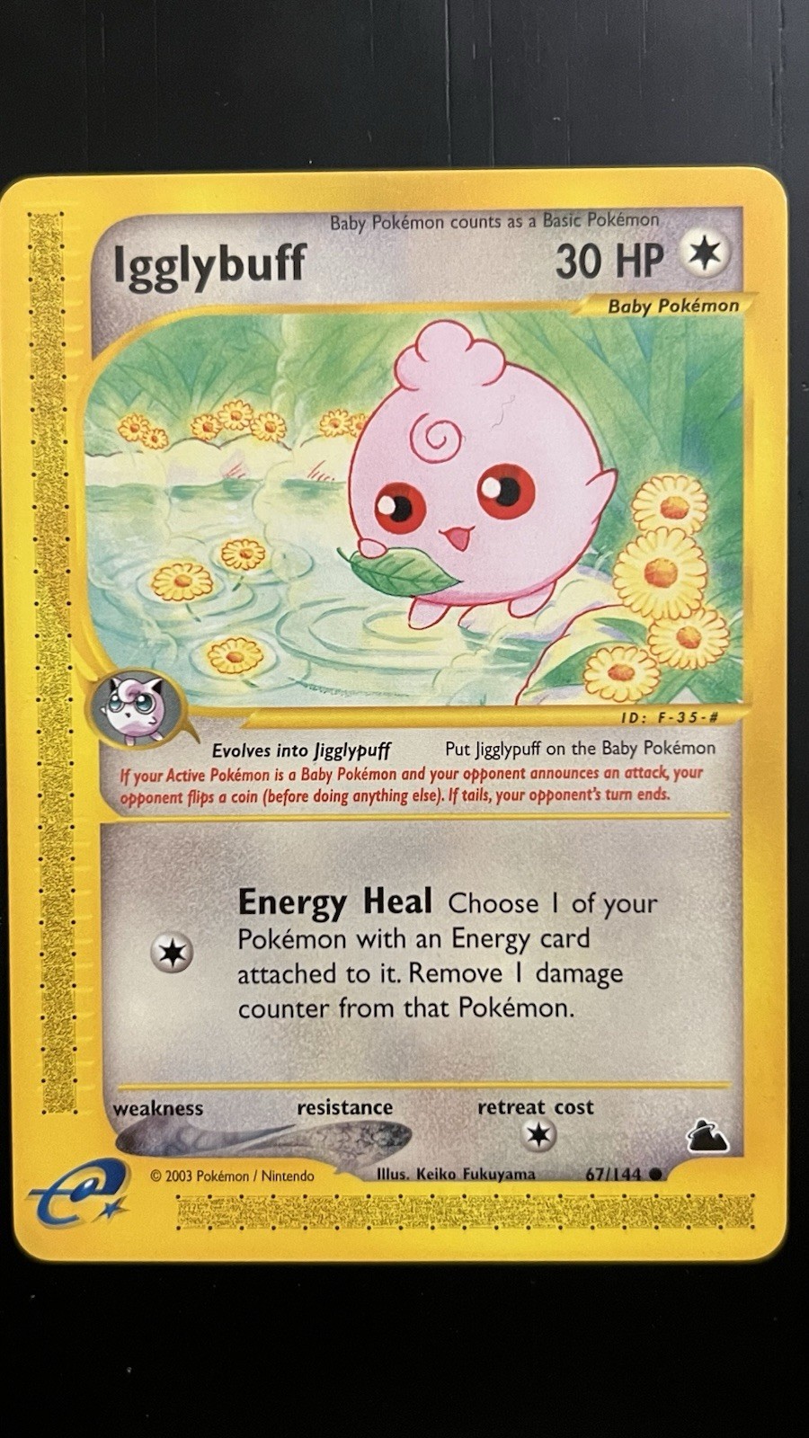Igglybuff 67/144 NM Skyridge Regular Pokemon TCG