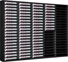 100 Slot Cassette Tape Storage Holder Wooden Audio Tapes Organizer Cassette Tape