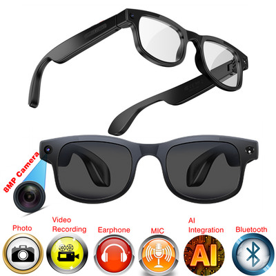 AI Smart Glasses with 8MP Camera, Translator Languages, Bluetooth Music & Call