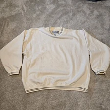 Gear For Sports Big Cotton Crewneck Sweatshirt XL Cream White 90s Style