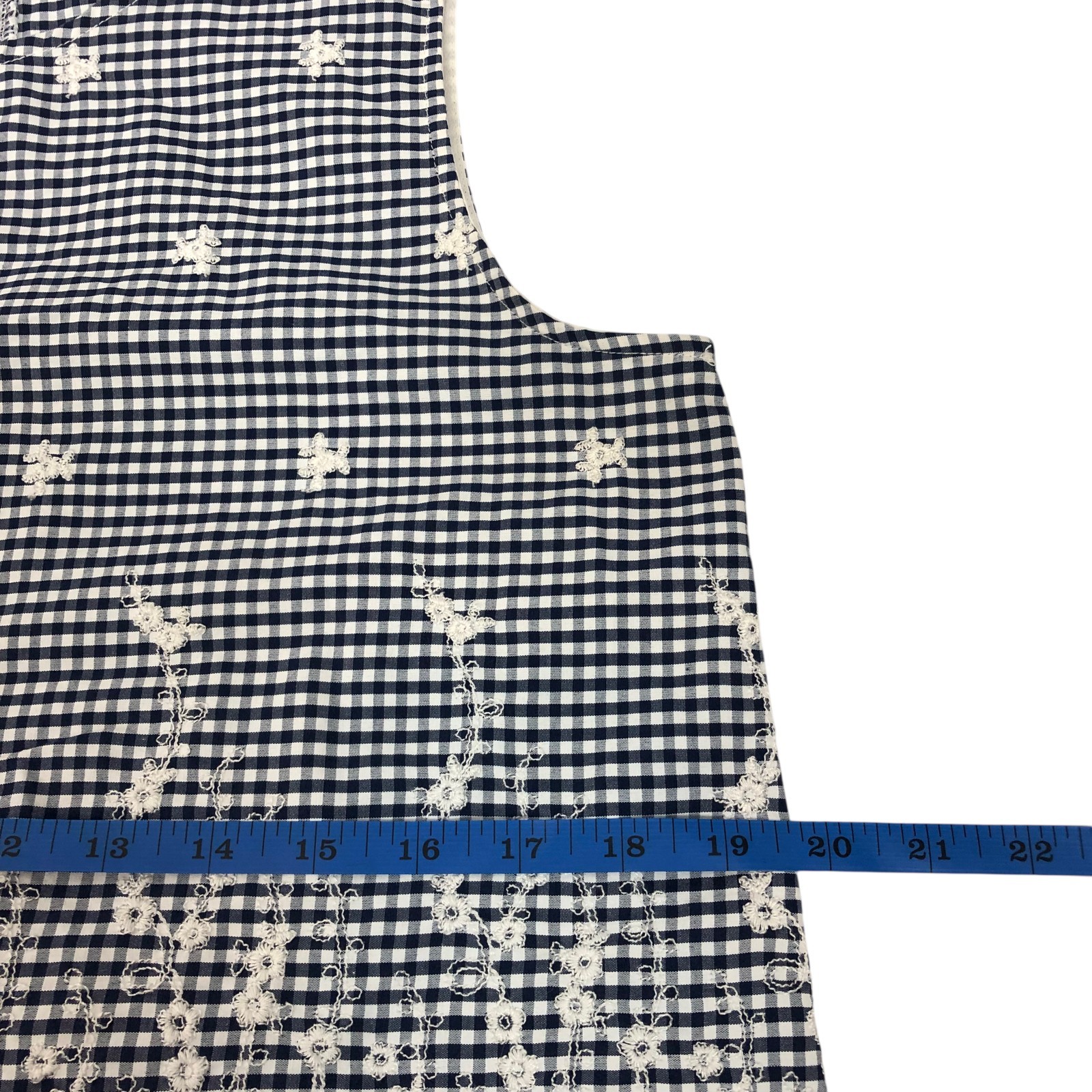 Zara Gingham Plaid Print Embroidered Tank Top Shirt Size M Western Cowgirl Boho thumbnail 12