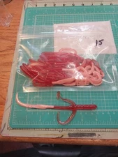 Vintage 1970s Creme/ Mister Twister  Worms New Nice 15 Count. 6 Inch