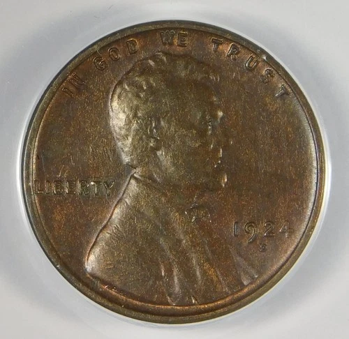 1924-D 1c Lincoln Copper Penny Cent ANACS XF45 **Better Date**