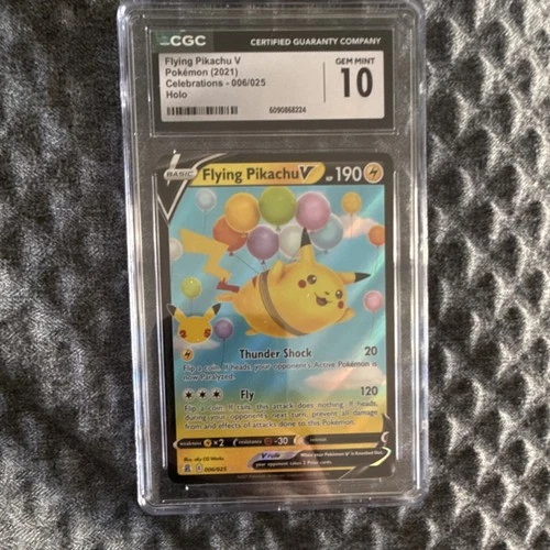 Flying Pikachu V CGC 10 Pokémon Celebrations 2021 006/025 Holo Card