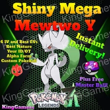 ✨ SHINY MEGA MEWTWO Y✨ ALPHA ✨ 6IV / EV ✨ FREE MASTER BALL ✨ Pokemon Legends Z-A