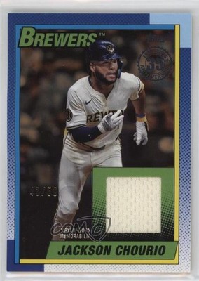 2025 Series 2 1990 Topps Baseball Relics Gold 43/50 Jackson Chourio #90R2-JC o7m