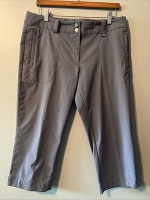 Women s Nike Golf Tour Performance Dri Fit Cropped Grey Pants Size 10