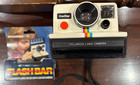 Vtg Polaroid One Step Land Instant Camera Rainbow Stripe w/Flash Bar  - UNTESTED — photo 2
