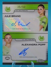 2024-25 Topps Chrome Uwcl Jule Brand Alexandra Popp Dual Auto 50 Wolfsburg 2024-25 Topps Chrome Uwcl Jule Brand Alexandra Popp Dual Auto 50 Wolfsburg
